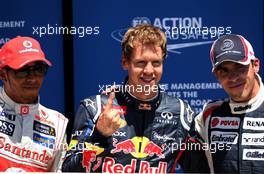 Lewis Hamilton (GBR), McLaren Mercedes, Sebastian Vettel (GER), Red Bull Racing and Pastor Maldonado (VEN), Williams F1 Team  23.06.2012. Formula 1 World Championship, Rd 8, European Grand Prix, Valencia, Spain, Qualifying Day