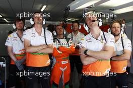 Sahara Force India F1 Team watch qualifying. 23.06.2012. Formula 1 World Championship, Rd 8, European Grand Prix, Valencia, Spain, Qualifying Day