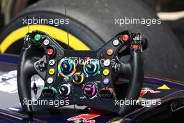 Red Bull Racing RB8 steering wheel. 23.06.2012. Formula 1 World Championship, Rd 8, European Grand Prix, Valencia, Spain, Qualifying Day