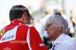 (L to R): Stefano Domenicali (ITA) Ferrari General Director with Bernie Ecclestone (GBR) CEO Formula One Group (FOM). 23.06.2012. Formula 1 World Championship, Rd 8, European Grand Prix, Valencia, Spain, Qualifying Day