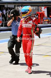 Fernando Alonso (ESP) Ferrari knocked out in Q2. 23.06.2012. Formula 1 World Championship, Rd 8, European Grand Prix, Valencia, Spain, Qualifying Day