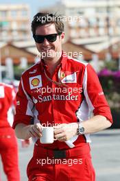 Rob Smedley (GBR) Ferrari Race Engineer. 23.06.2012. Formula 1 World Championship, Rd 8, European Grand Prix, Valencia, Spain, Qualifying Day