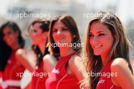 Grid girls on the drivers parade. 24.06.2012. Formula 1 World Championship, Rd 8, European Grand Prix, Valencia, Spain, Race Day