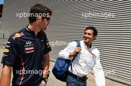 Mark Webber (AUS) Red Bull Racing with his trainer Richard Conner (AUS). 21.06.2012. Formula 1 World Championship, Rd 8, European Grand Prix, Valencia, Spain, Preparation Day