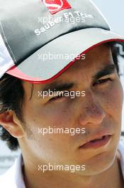 Sergio Perez (MEX) Sauber. 21.06.2012. Formula 1 World Championship, Rd 8, European Grand Prix, Valencia, Spain, Preparation Day