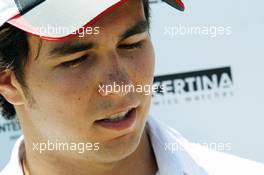 Sergio Perez (MEX) Sauber. 21.06.2012. Formula 1 World Championship, Rd 8, European Grand Prix, Valencia, Spain, Preparation Day