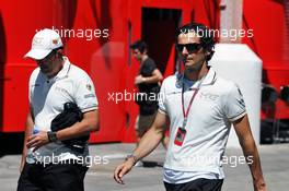 Pedro De La Rosa (ESP) HRT Formula 1 Team. 21.06.2012. Formula 1 World Championship, Rd 8, European Grand Prix, Valencia, Spain, Preparation Day