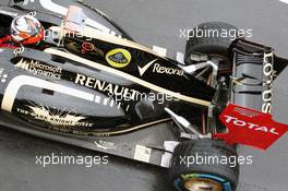 Lotus F1 E20 exhaust detail. 06.07.2012. Formula 1 World Championship, Rd 9, British Grand Prix, Silverstone, England, Practice Day