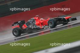 Timo Glock (GER) Marussia F1 Team MR01. 06.07.2012. Formula 1 World Championship, Rd 9, British Grand Prix, Silverstone, England, Practice Day