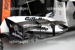 Williams FW34 front wing detail. 06.07.2012. Formula 1 World Championship, Rd 9, British Grand Prix, Silverstone, England, Practice Day