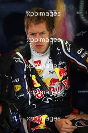 Sebastian Vettel (GER) Red Bull Racing. 06.07.2012. Formula 1 World Championship, Rd 9, British Grand Prix, Silverstone, England, Practice Day