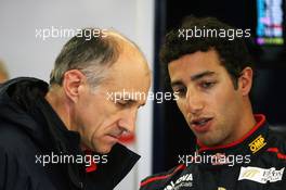 (L to R): Franz Tost (AUT) Scuderia Toro Rosso Team Principal with Daniel Ricciardo (AUS) Scuderia Toro Rosso. 06.07.2012. Formula 1 World Championship, Rd 9, British Grand Prix, Silverstone, England, Practice Day