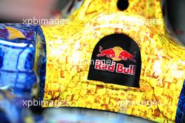 Red Bull Racing RB8 cockpit headrest. 06.07.2012. Formula 1 World Championship, Rd 9, British Grand Prix, Silverstone, England, Practice Day