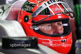 Michael Schumacher (GER) Mercedes AMG F1 W03. 06.07.2012. Formula 1 World Championship, Rd 9, British Grand Prix, Silverstone, England, Practice Day