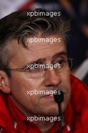 Pat Fry (GBR) Ferrari Deputy Technical Director and Head of Race Engineering in the FIA Press Conference. 06.07.2012. Formula 1 World Championship, Rd 9, British Grand Prix, Silverstone, England, Practice Day
