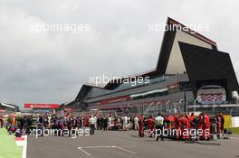 The grid before the start of the race. 08.07.2012. Formula 1 World Championship, Rd 9, British Grand Prix, Silverstone, England, Race Day