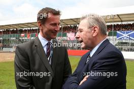 Jacques Rogge (BEL), Olympic Committee president (right) 08.07.2012. Formula 1 World Championship, Rd 9, British Grand Prix, Silverstone, England, Race Day