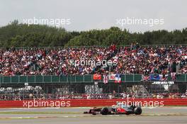 Lewis Hamilton (GBR) McLaren MP4/27. 08.07.2012. Formula 1 World Championship, Rd 9, British Grand Prix, Silverstone, England, Race Day