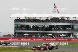 Lewis Hamilton (GBR) McLaren MP4/27. 08.07.2012. Formula 1 World Championship, Rd 9, British Grand Prix, Silverstone, England, Race Day
