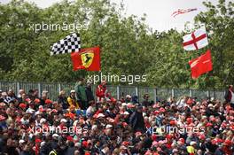 Fans and flags. 08.07.2012. Formula 1 World Championship, Rd 9, British Grand Prix, Silverstone, England, Race Day