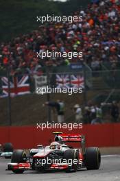 Lewis Hamilton (GBR) McLaren MP4/27. 08.07.2012. Formula 1 World Championship, Rd 9, British Grand Prix, Silverstone, England, Race Day
