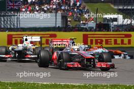 Lewis Hamilton (GBR) McLaren MP4/27. 08.07.2012. Formula 1 World Championship, Rd 9, British Grand Prix, Silverstone, England, Race Day