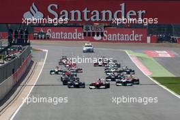 Start of the race, Fernando Alonso (ESP), Scuderia Ferrari  08.07.2012. Formula 1 World Championship, Rd 9, British Grand Prix, Silverstone, England, Race Day