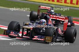 Daniel Ricciardo (AUS), Scuderia Toro Rosso leads Jean-Eric Vergne (FRA), Scuderia Toro Rosso  08.07.2012. Formula 1 World Championship, Rd 9, British Grand Prix, Silverstone, England, Race Day