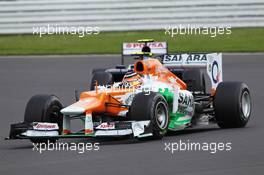 Nico Hulkenberg (GER) Sahara Force India F1 VJM05. 08.07.2012. Formula 1 World Championship, Rd 9, British Grand Prix, Silverstone, England, Race Day