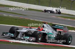 Michael Schumacher (GER), Mercedes AMG Petronas  08.07.2012. Formula 1 World Championship, Rd 9, British Grand Prix, Silverstone, England, Race Day