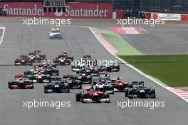 Start of the race, Fernando Alonso (ESP), Scuderia Ferrari  08.07.2012. Formula 1 World Championship, Rd 9, British Grand Prix, Silverstone, England, Race Day