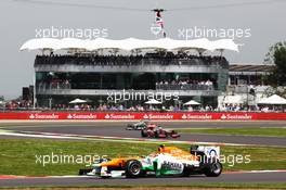 Nico Hulkenberg (GER) Sahara Force India F1 VJM05. 08.07.2012. Formula 1 World Championship, Rd 9, British Grand Prix, Silverstone, England, Race Day