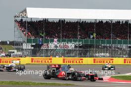 Lewis Hamilton (GBR) McLaren MP4/27. 08.07.2012. Formula 1 World Championship, Rd 9, British Grand Prix, Silverstone, England, Race Day