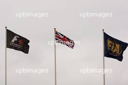 F1, Union, and FIA flags. 07.07.2012. Formula 1 World Championship, Rd 9, British Grand Prix, Silverstone, England, Qualifying Day