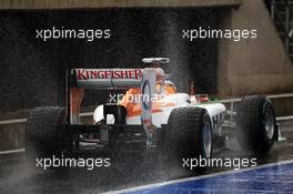 Nico Hulkenberg (GER) Sahara Force India F1 VJM05 leaves the pits. 07.07.2012. Formula 1 World Championship, Rd 9, British Grand Prix, Silverstone, England, Qualifying Day