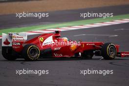 Fernando Alonso (ESP) Ferrari F2012 spins. 07.07.2012. Formula 1 World Championship, Rd 9, British Grand Prix, Silverstone, England, Qualifying Day