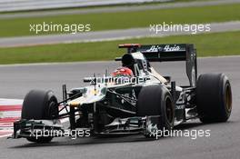 Heikki Kovalainen (FIN) Caterham CT01. 07.07.2012. Formula 1 World Championship, Rd 9, British Grand Prix, Silverstone, England, Qualifying Day
