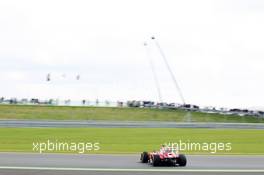 Fernando Alonso (ESP) Ferrari F2012 spins at the final corner. 07.07.2012. Formula 1 World Championship, Rd 9, British Grand Prix, Silverstone, England, Qualifying Day