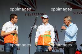 (L to R): Paul di Resta (GBR) Sahara Force India F1 and Nico Hulkenberg (GER) Sahara Force India F1 at the post race concert. 08.07.2012. Formula 1 World Championship, Rd 9, British Grand Prix, Silverstone, England, Race Day