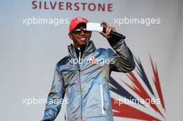 Lewis Hamilton (GBR) McLaren at the post race concert. 08.07.2012. Formula 1 World Championship, Rd 9, British Grand Prix, Silverstone, England, Race Day