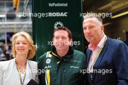 Ian Botham (GBR) Cricket Legend (Right). 08.07.2012. Formula 1 World Championship, Rd 9, British Grand Prix, Silverstone, England, Race Day