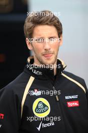 Romain Grosjean (FRA) Lotus F1 Team. 05.07.2012. Formula 1 World Championship, Rd 9, British Grand Prix, Silverstone, England, Preparation Day