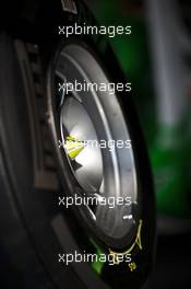 Pirelli tyre. 05.07.2012. Formula 1 World Championship, Rd 9, British Grand Prix, Silverstone, England, Preparation Day