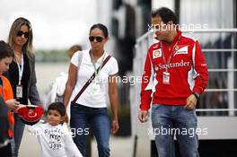 Felipe Massa (BRA) Ferrari with his family. 05.07.2012. Formula 1 World Championship, Rd 9, British Grand Prix, Silverstone, England, Preparation Day