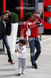Felipe Massa (BRA) Ferrari with his family. 05.07.2012. Formula 1 World Championship, Rd 9, British Grand Prix, Silverstone, England, Preparation Day
