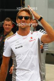 Jenson Button (GBR) McLaren. 05.07.2012. Formula 1 World Championship, Rd 9, British Grand Prix, Silverstone, England, Preparation Day