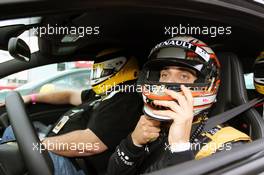Jerome d'Ambrosio (BEL) Lotus F1 Team Third Driver performs Taxi rides around the circuit. 20.07.2012. Formula 1 World Championship, Rd 10, German Grand Prix, Hockenheim, Germany, Practice Day