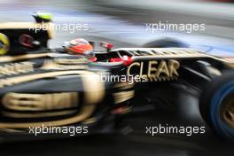 Romain Grosjean (FRA) Lotus F1 E20 leaves the pits. 20.07.2012. Formula 1 World Championship, Rd 10, German Grand Prix, Hockenheim, Germany, Practice Day