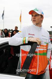Nico Hulkenberg (GER) Sahara Force India F1 performs Taxi rides around the circuit. 20.07.2012. Formula 1 World Championship, Rd 10, German Grand Prix, Hockenheim, Germany, Practice Day