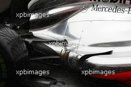 McLaren MP4/27 exhaust and rear suspension detail. 20.07.2012. Formula 1 World Championship, Rd 10, German Grand Prix, Hockenheim, Germany, Practice Day